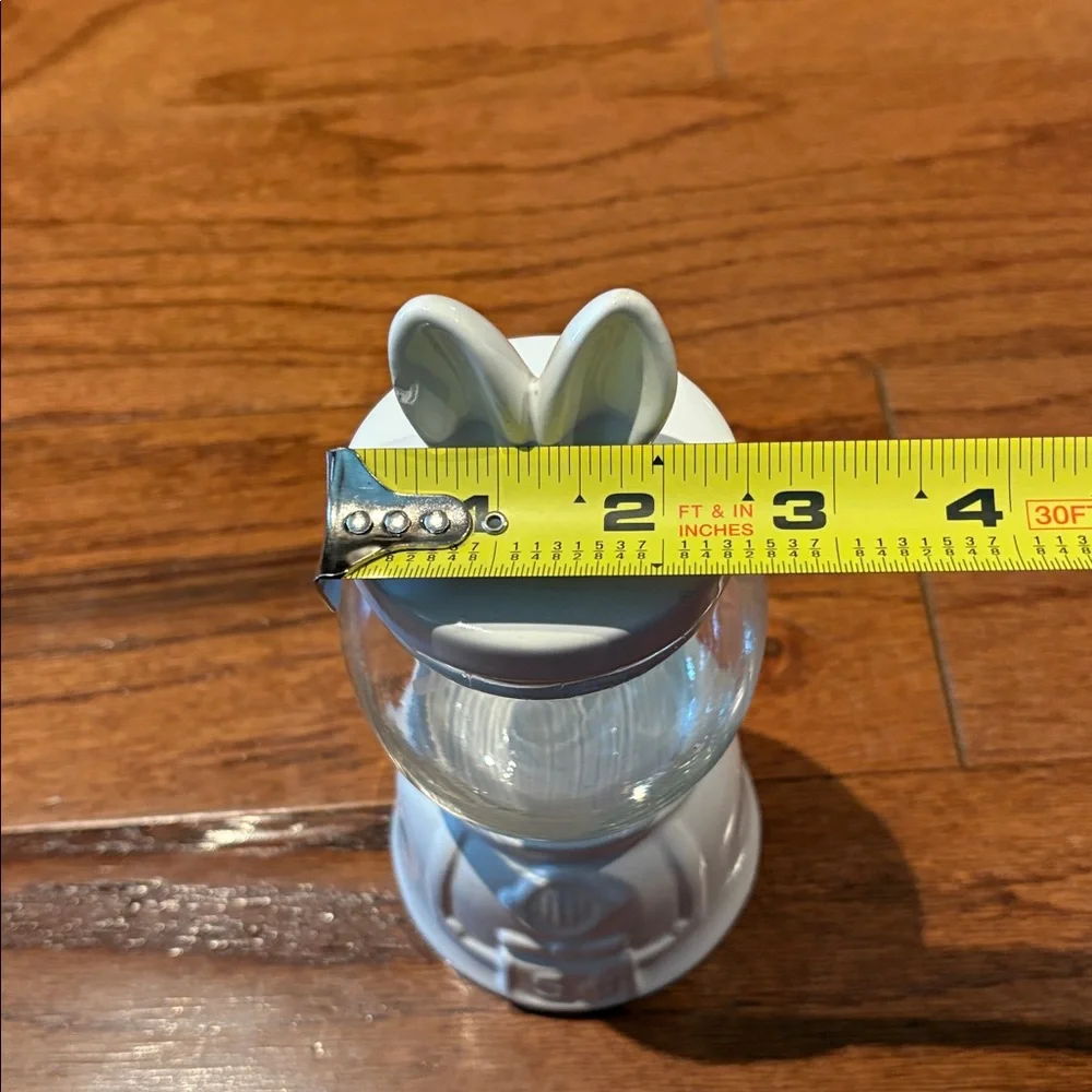 White Bunny Ear Candy Jar
